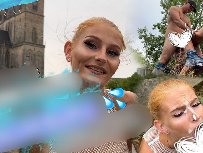 geilste HOBBYhur* aus MAGDEBURG! Public OUTDOOR fi**spaß mit FAN
