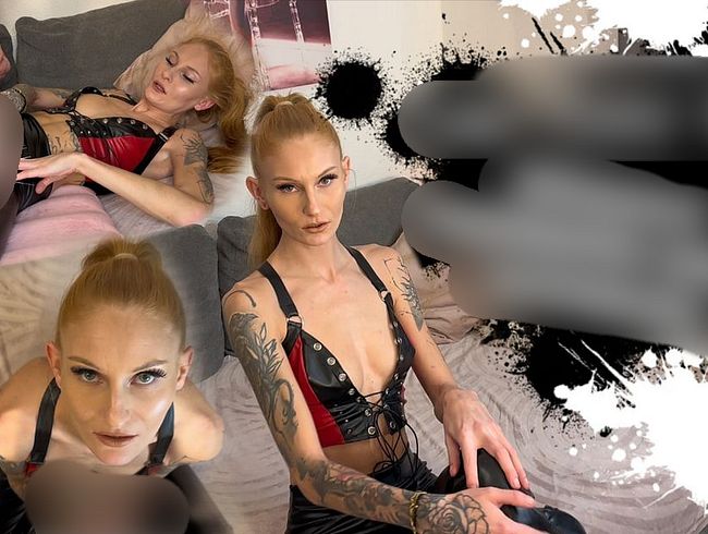 Leder-Stiefel-hur* Braucht dringend einen schw**z