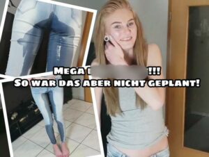 Lessia Mia Porno Video: Mein 1. Jeanspiss!!! Das ging mächtig in die Hose