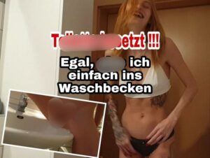 Lessia Mia Porno Video: Toilette besetzt? Egal piss ich einfach ins Waschbecken